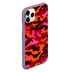 Чехол iPhone 11 Pro матовый CAMOUFLAGE RED, цвет: 3D-серый — фото 2