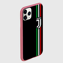 Чехол iPhone 11 Pro матовый JUVENTUS, цвет: 3D-малиновый — фото 2