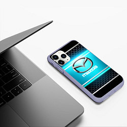 Чехол iPhone 11 Pro матовый MAZDA, цвет: 3D-светло-сиреневый — фото 2