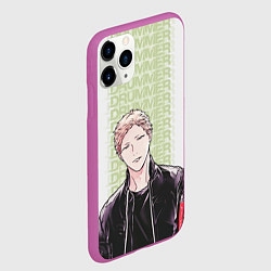 Чехол iPhone 11 Pro матовый Drummer, цвет: 3D-фиолетовый — фото 2
