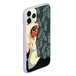 Чехол iPhone 11 Pro матовый Принцесса Мононоке, цвет: 3D-светло-сиреневый — фото 2