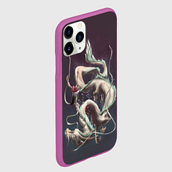 Чехол iPhone 11 Pro матовый Унесённые призраками, цвет: 3D-фиолетовый — фото 2