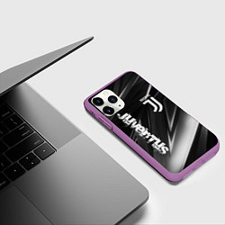 Чехол iPhone 11 Pro матовый JUVENTUS, цвет: 3D-фиолетовый — фото 2