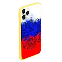 Чехол iPhone 11 Pro матовый Россия, цвет: 3D-желтый — фото 2