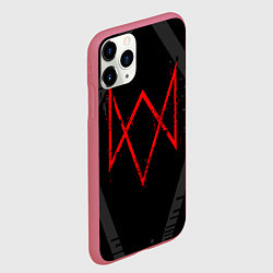 Чехол iPhone 11 Pro матовый WATCH DOGS LEGION, цвет: 3D-малиновый — фото 2