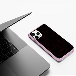 Чехол iPhone 11 Pro матовый Предатор Алфавит Z, цвет: 3D-розовый — фото 2