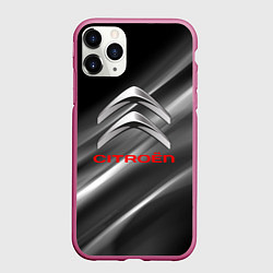 Чехол iPhone 11 Pro матовый CITROEN, цвет: 3D-малиновый