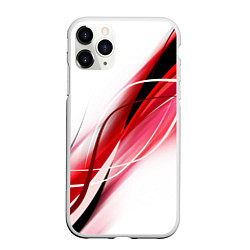 Чехол iPhone 11 Pro матовый GEOMETRY STRIPES RED