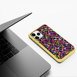 Чехол iPhone 11 Pro матовый Мистические цветы, цвет: 3D-желтый — фото 2