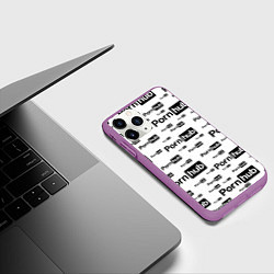 Чехол iPhone 11 Pro матовый PornHub, цвет: 3D-фиолетовый — фото 2