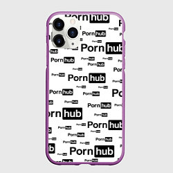 Чехол iPhone 11 Pro матовый PornHub, цвет: 3D-фиолетовый