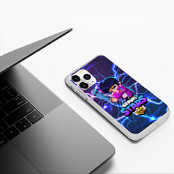 Чехол iPhone 11 Pro матовый Brawl Stars BIBI, цвет: 3D-белый — фото 2