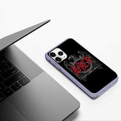 Чехол iPhone 11 Pro матовый Slayer, цвет: 3D-светло-сиреневый — фото 2
