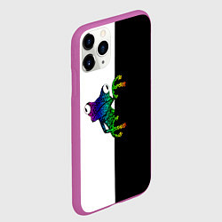 Чехол iPhone 11 Pro матовый Лягуха, цвет: 3D-фиолетовый — фото 2