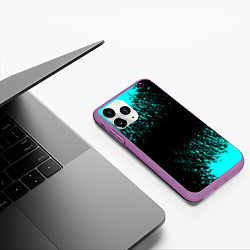 Чехол iPhone 11 Pro матовый Краска, цвет: 3D-фиолетовый — фото 2