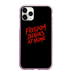 Чехол iPhone 11 Pro матовый Freedom, цвет: 3D-розовый