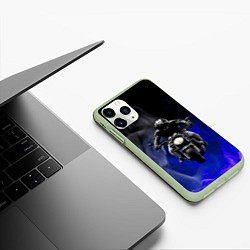 Чехол iPhone 11 Pro матовый МОТОЦИКЛЫ, цвет: 3D-салатовый — фото 2