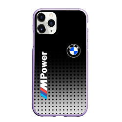 Чехол iPhone 11 Pro матовый BMW, цвет: 3D-светло-сиреневый