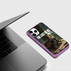 Чехол iPhone 11 Pro матовый The Last of Us part 2, цвет: 3D-фиолетовый — фото 2