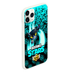 Чехол iPhone 11 Pro матовый Brawl stars mecha crow, цвет: 3D-белый — фото 2