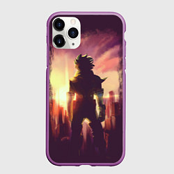 Чехол iPhone 11 Pro матовый Моя геройская академия, цвет: 3D-фиолетовый