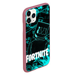 Чехол iPhone 11 Pro матовый Fortnite Marshmello, цвет: 3D-малиновый — фото 2