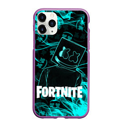 Чехол iPhone 11 Pro матовый Fortnite Marshmello, цвет: 3D-фиолетовый