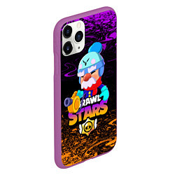 Чехол iPhone 11 Pro матовый BRAWL STARS GALE, цвет: 3D-фиолетовый — фото 2