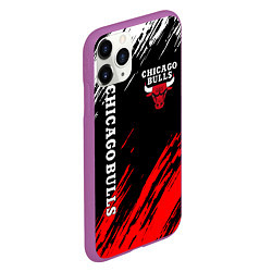 Чехол iPhone 11 Pro матовый CHICAGO BULLS, цвет: 3D-фиолетовый — фото 2