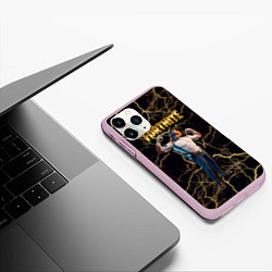 Чехол iPhone 11 Pro матовый Meowcles Fortnite 2, цвет: 3D-розовый — фото 2