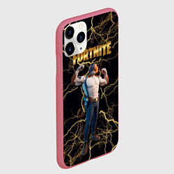 Чехол iPhone 11 Pro матовый Meowcles Fortnite 2, цвет: 3D-малиновый — фото 2