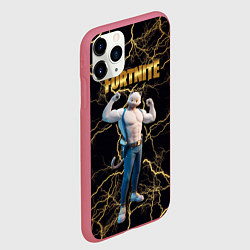 Чехол iPhone 11 Pro матовый Meowcles Fortnite 2, цвет: 3D-малиновый — фото 2