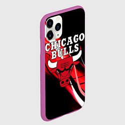 Чехол iPhone 11 Pro матовый CHICAGO BULLS, цвет: 3D-фиолетовый — фото 2