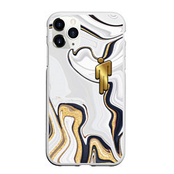 Чехол iPhone 11 Pro матовый Billie Eilish Gold цвета 3D-белый — фото 1