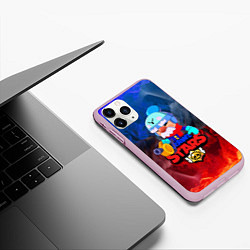 Чехол iPhone 11 Pro матовый BRAWL STARS GALE, цвет: 3D-розовый — фото 2