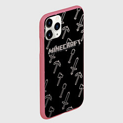 Чехол iPhone 11 Pro матовый МАЙНКРАФТ, цвет: 3D-малиновый — фото 2