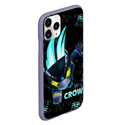 Чехол iPhone 11 Pro матовый Brawl Stars CROW, цвет: 3D-серый — фото 2