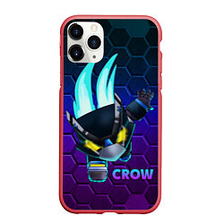 Чехол iPhone 11 Pro матовый Brawl Stars CROW, цвет: 3D-красный