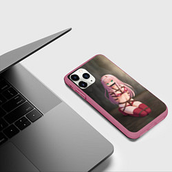 Чехол iPhone 11 Pro матовый Милый во Франксе, цвет: 3D-малиновый — фото 2