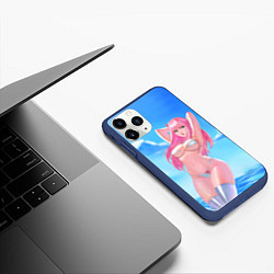 Чехол iPhone 11 Pro матовый DARLING IN THE FRANXX, цвет: 3D-тёмно-синий — фото 2