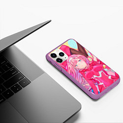 Чехол iPhone 11 Pro матовый DARLING IN THE FRANXX, цвет: 3D-фиолетовый — фото 2