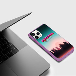 Чехол iPhone 11 Pro матовый HOTLINE MIAMI, цвет: 3D-фиолетовый — фото 2