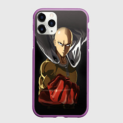 Чехол iPhone 11 Pro матовый One Punch Man, цвет: 3D-фиолетовый