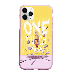 Чехол iPhone 11 Pro матовый One Punch Man, цвет: 3D-розовый