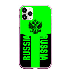 Чехол iPhone 11 Pro матовый Russia, цвет: 3D-розовый