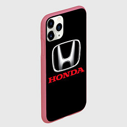 Чехол iPhone 11 Pro матовый HONDA, цвет: 3D-малиновый — фото 2