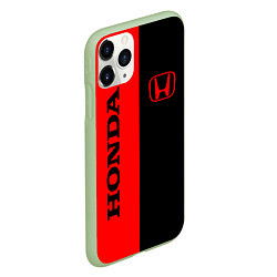 Чехол iPhone 11 Pro матовый HONDA, цвет: 3D-салатовый — фото 2