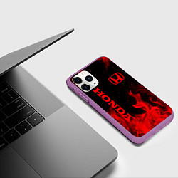 Чехол iPhone 11 Pro матовый HONDA, цвет: 3D-фиолетовый — фото 2