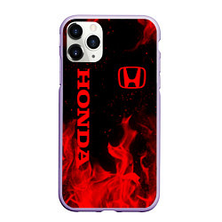 Чехол iPhone 11 Pro матовый HONDA, цвет: 3D-светло-сиреневый