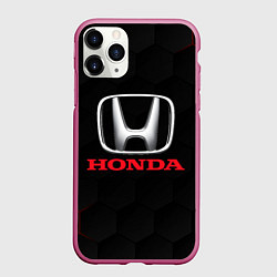 Чехол iPhone 11 Pro матовый HONDA, цвет: 3D-малиновый